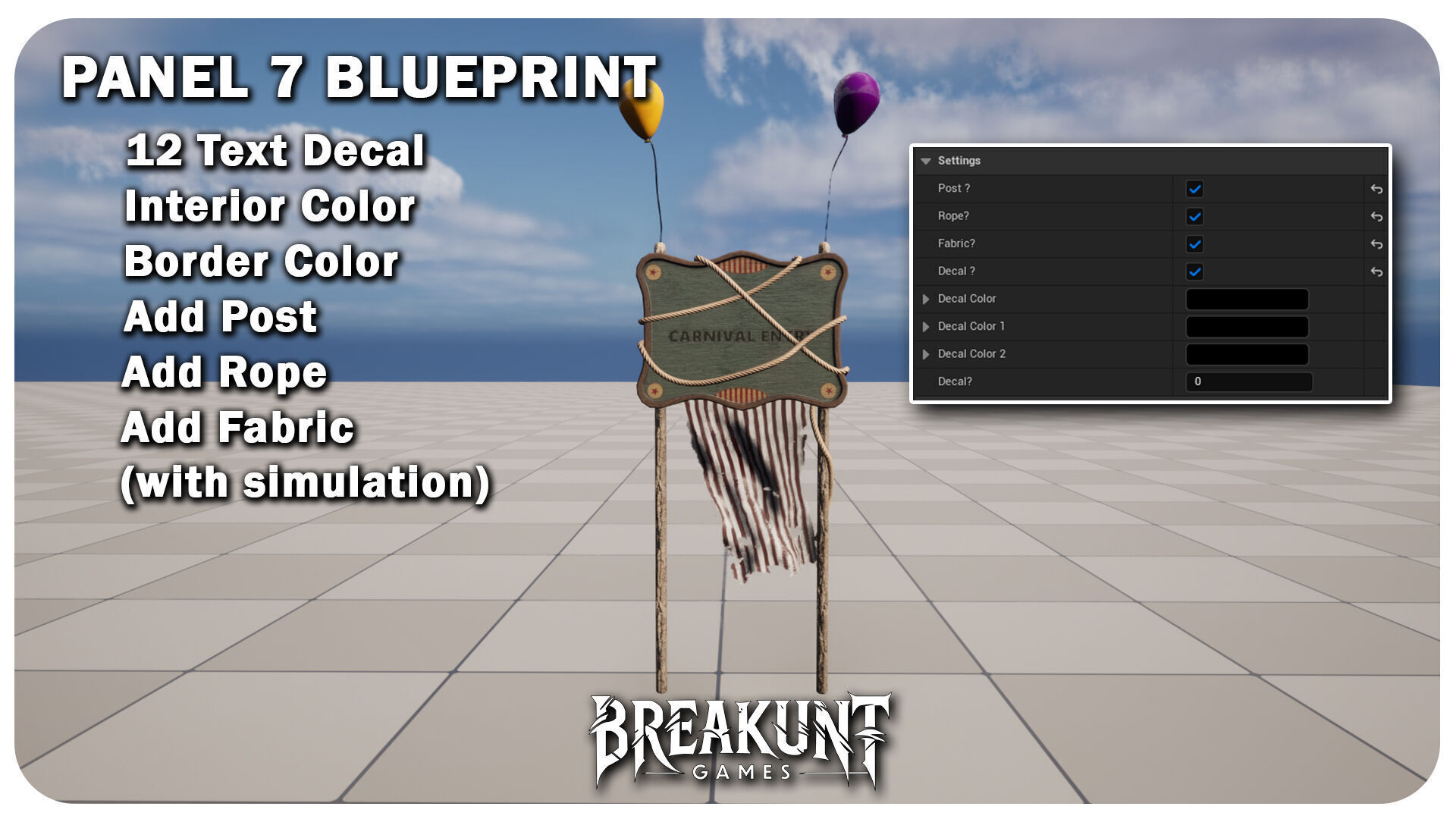 Interior Horror Circus Panels - Unreal Engine 5 3D model_15
