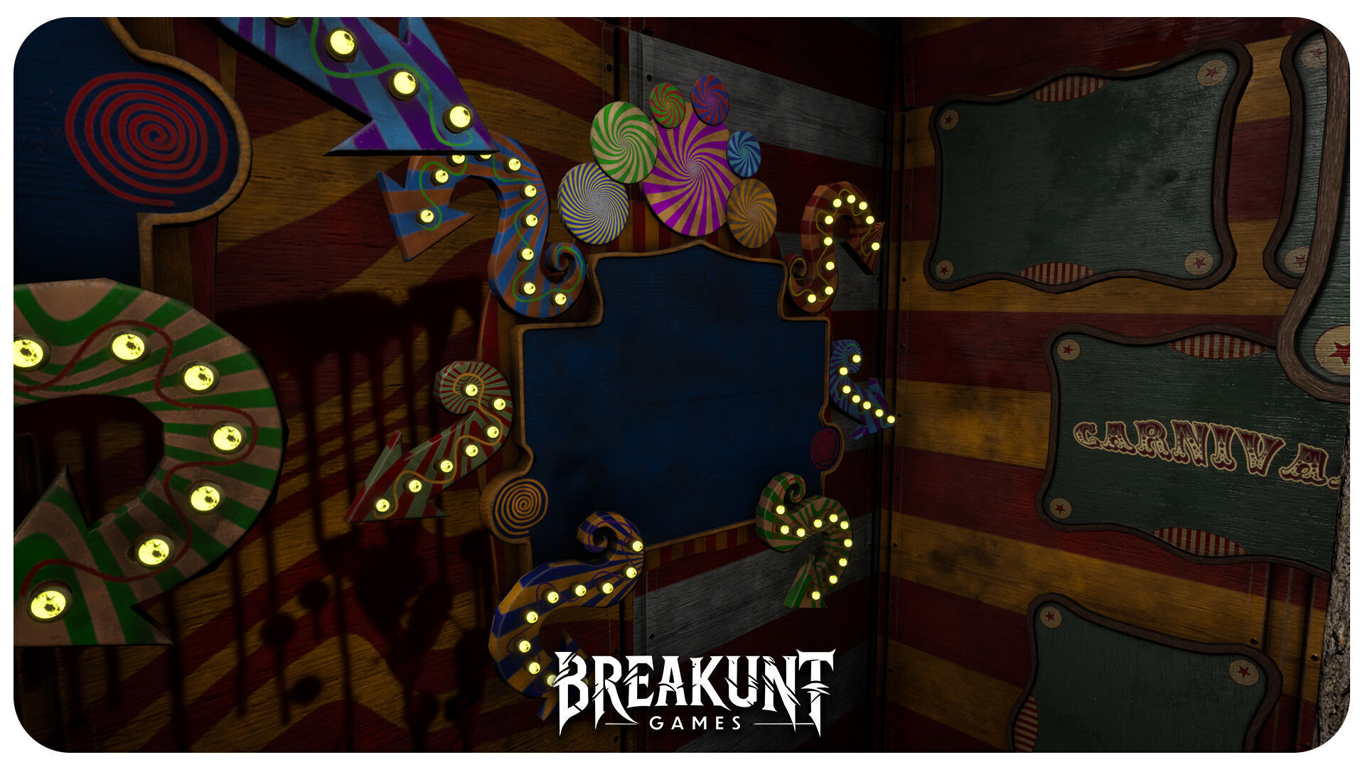 Interior Horror Circus Panels - Unreal Engine 5 3D model_4