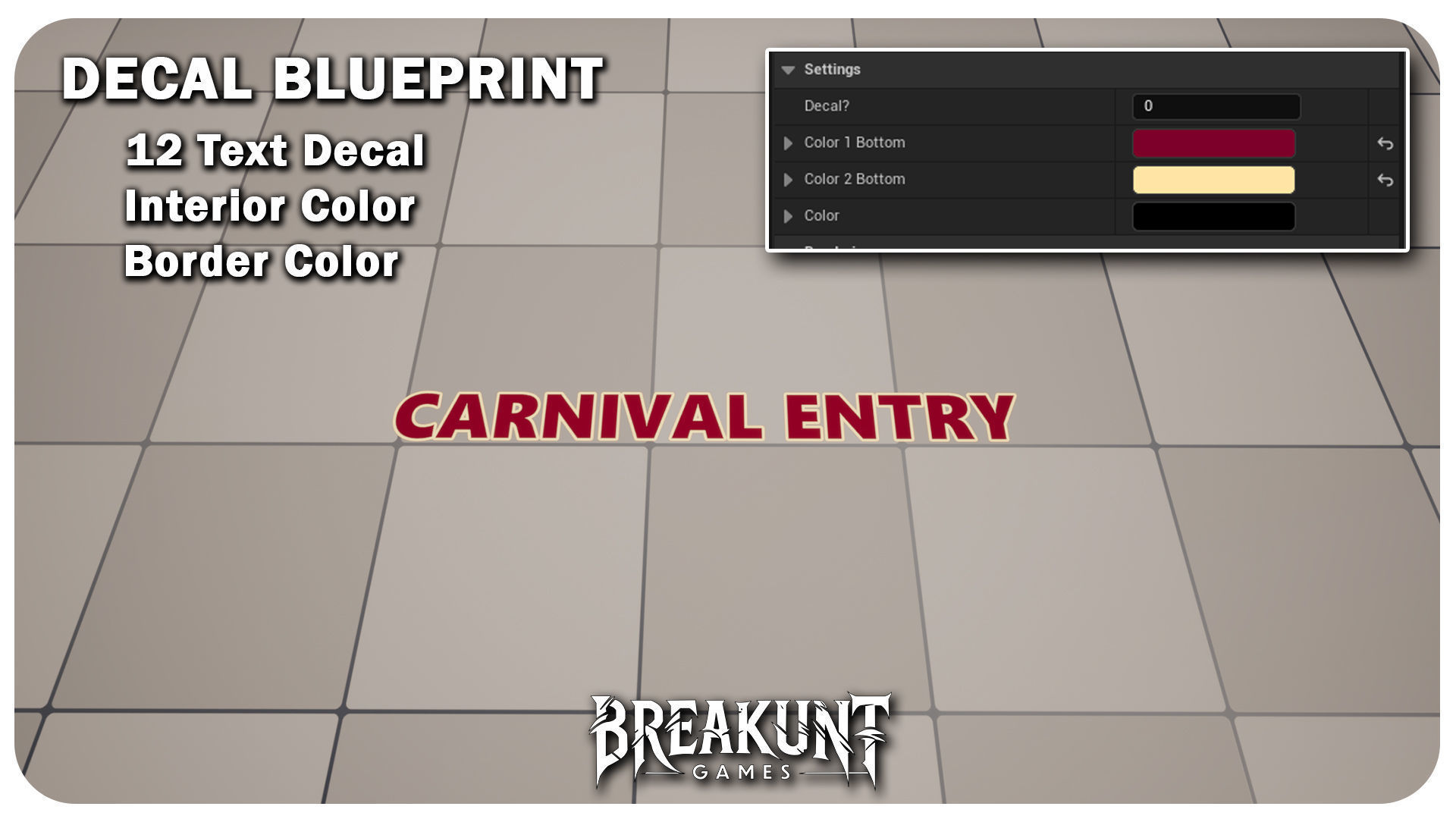 Interior Horror Circus Panels - Unreal Engine 5 3D model_12