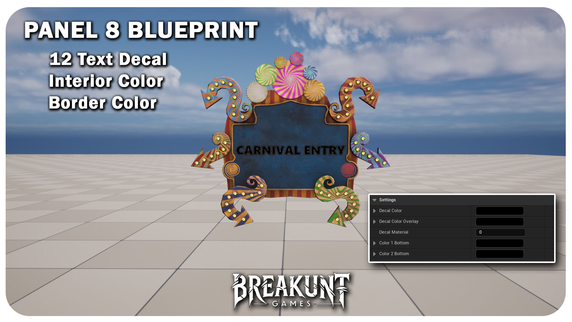 Interior Horror Circus Panels - Unreal Engine 5 3D model_16