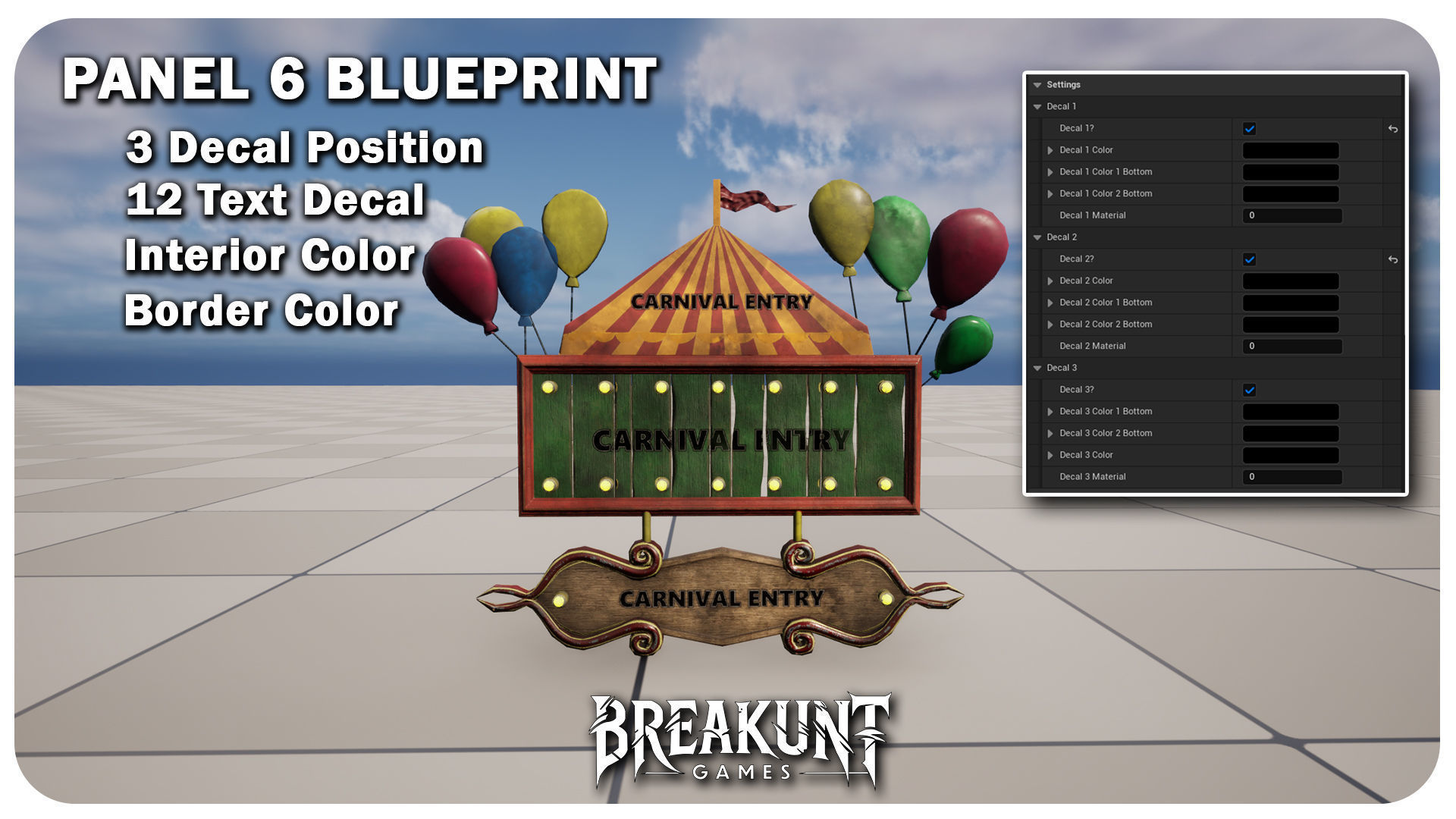 Interior Horror Circus Panels - Unreal Engine 5 3D model_14