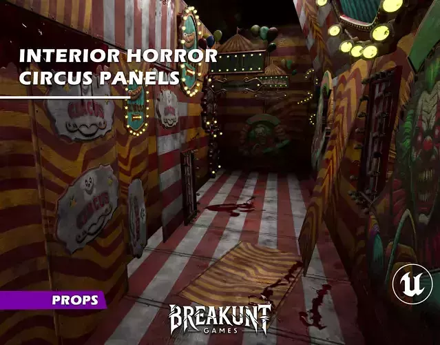 Interior Horror Circus Panels - Unreal Engine 5