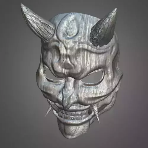 Japanese Oni Mask Demon Mask STL for Cosplay and Display