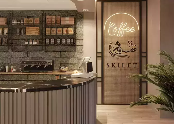 Modern Restaurant Interior Scene Elegant Dining