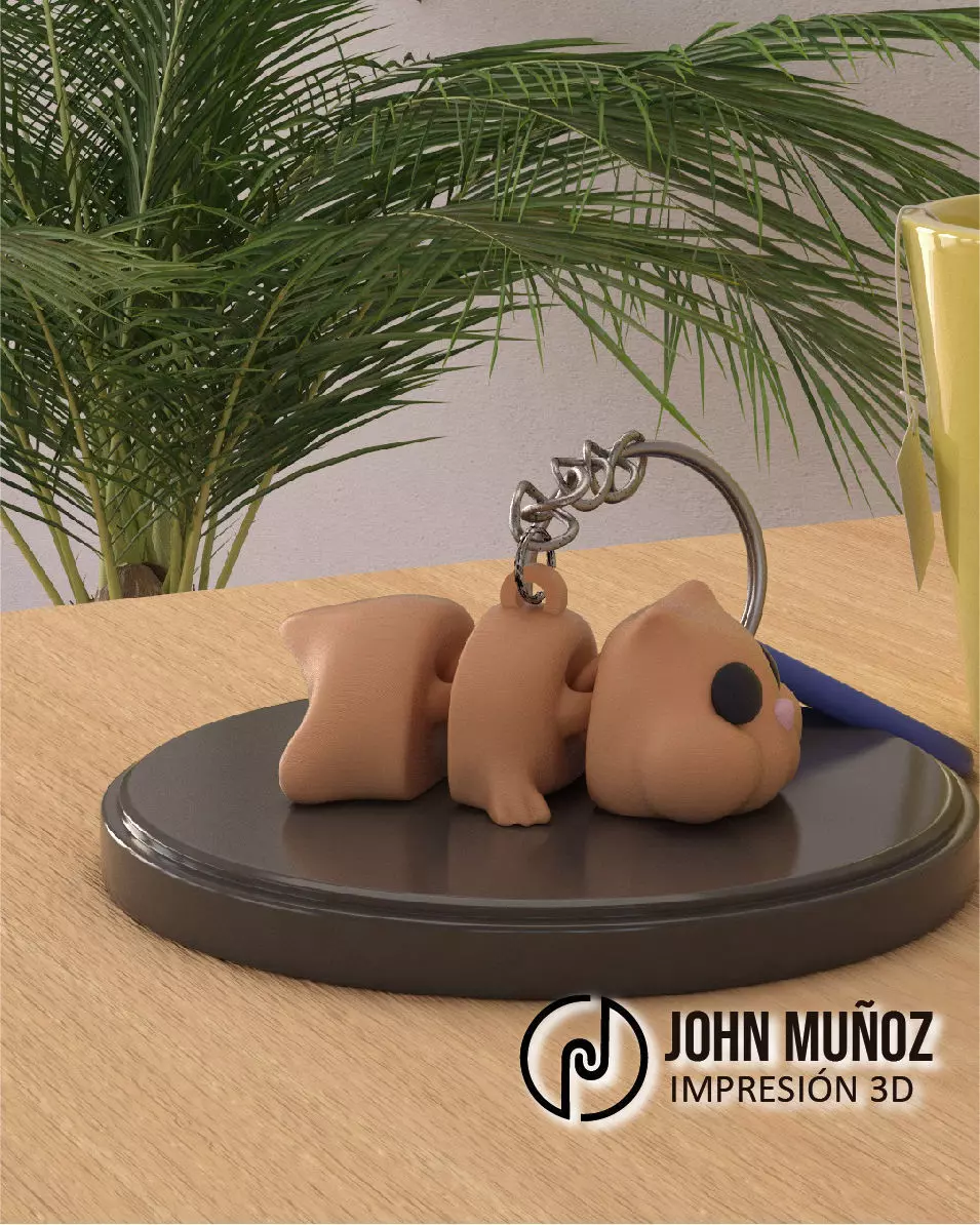 Kuni the Hamster  Articulated Version and Keychain 3D print model_0