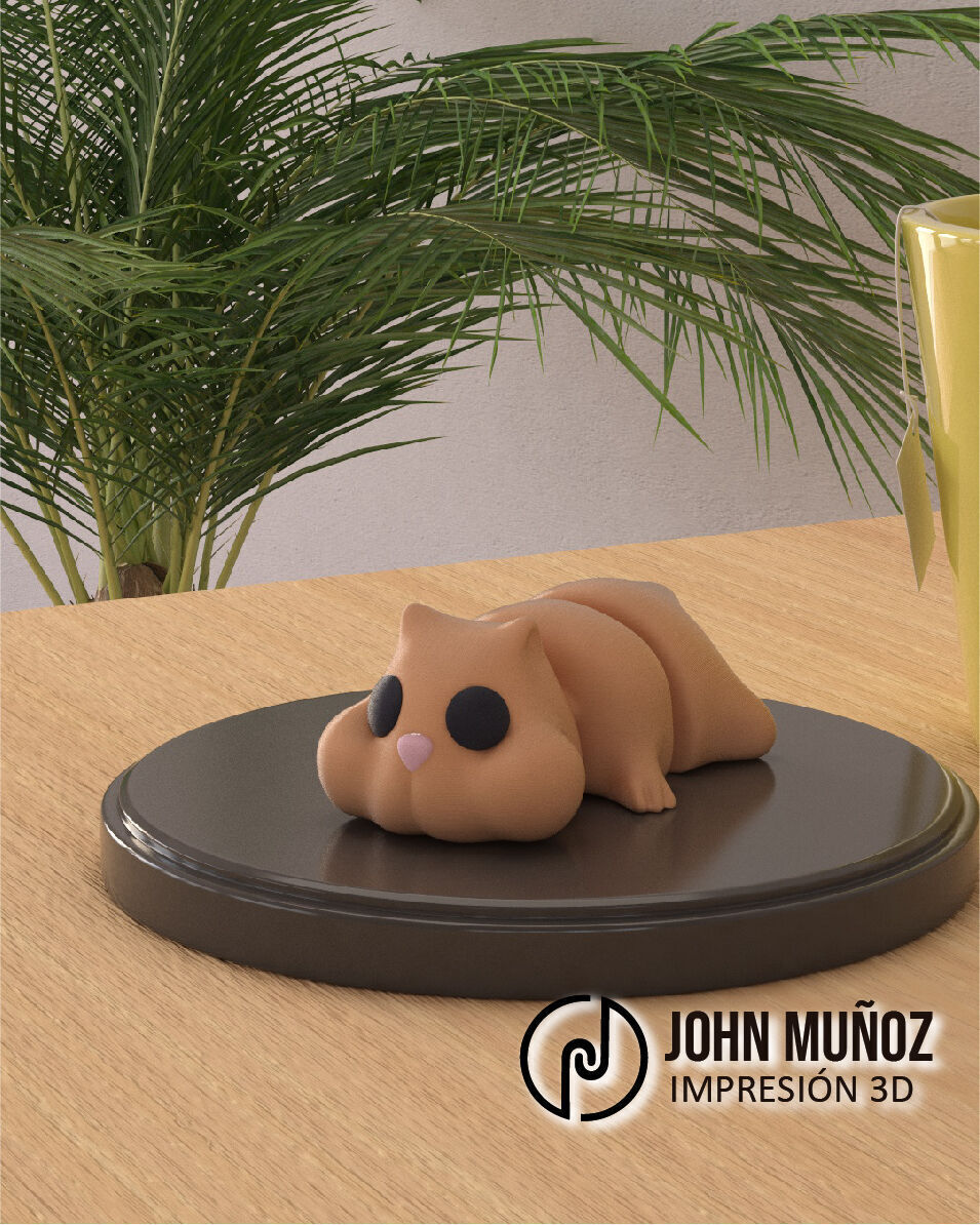 Kuni the Hamster  Articulated Version and Keychain 3D print model_3