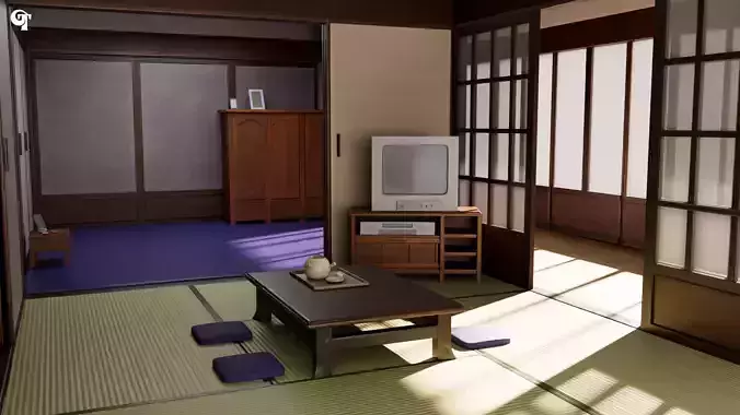 3D House Anime Model