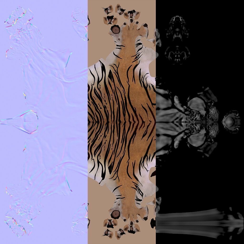 Tiger 2025 B RIG Xgen core 3D model_21