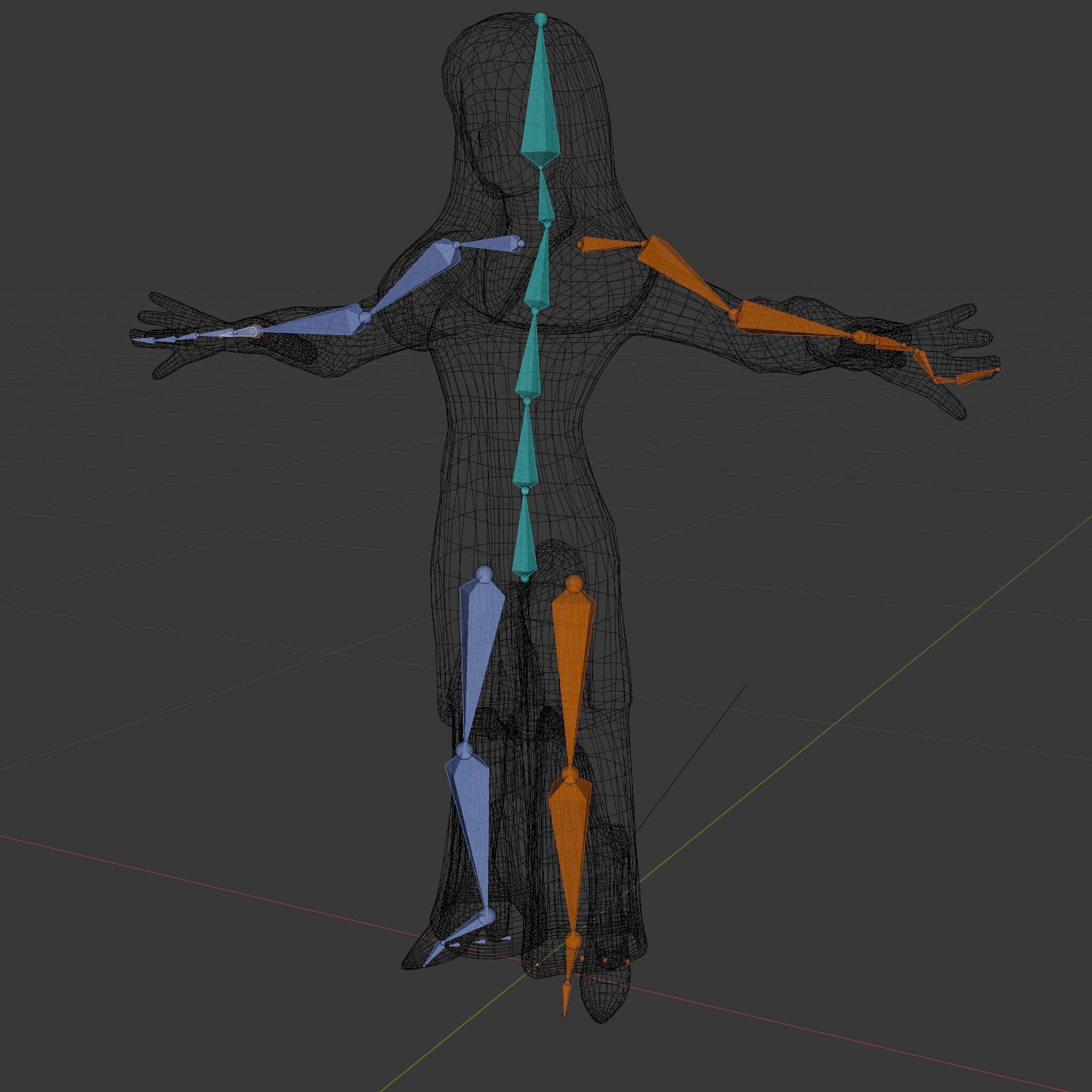 D Female Scientist Character Model Rigged and Animated Low-poly 3D model_6