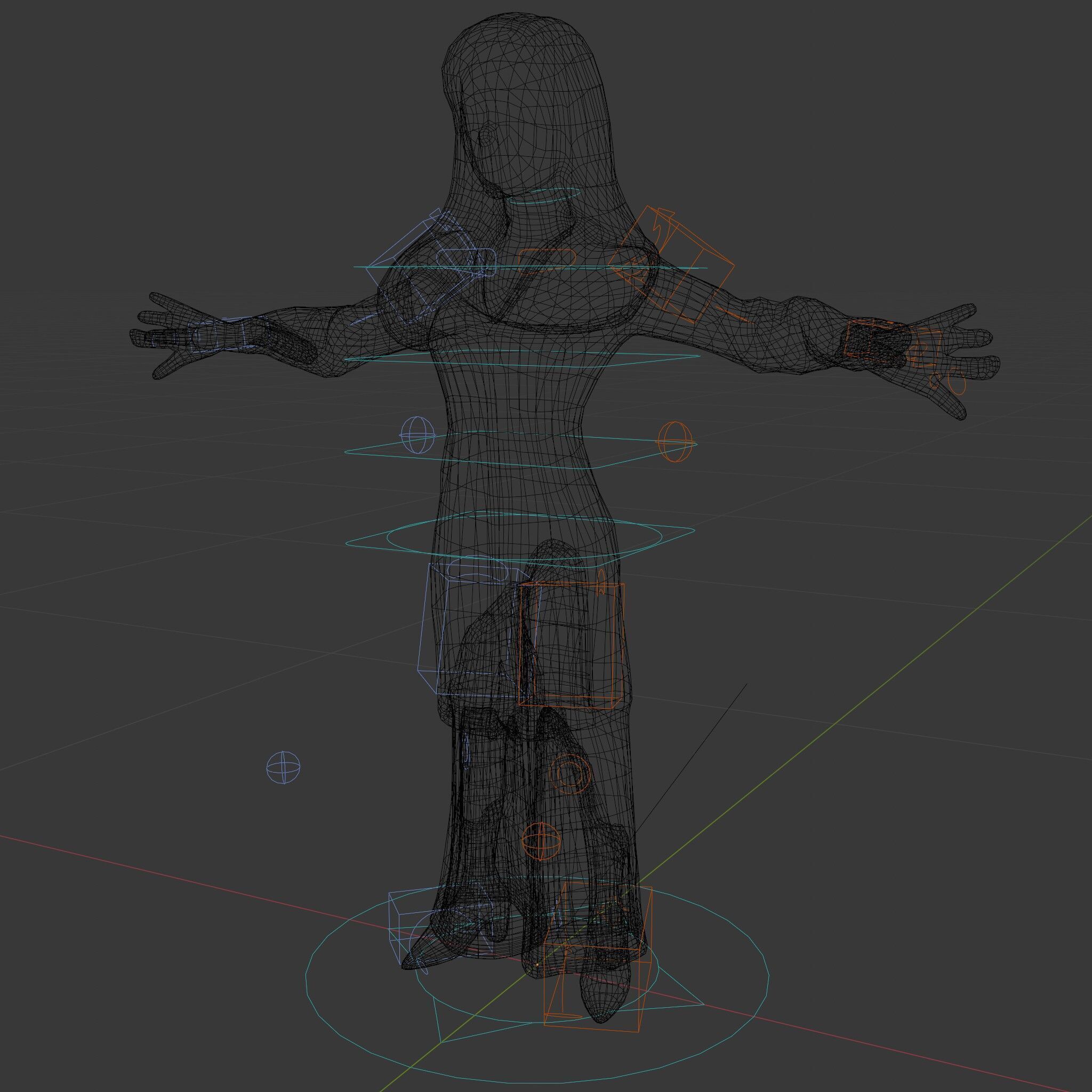 D Female Scientist Character Model Rigged and Animated Low-poly 3D model_7