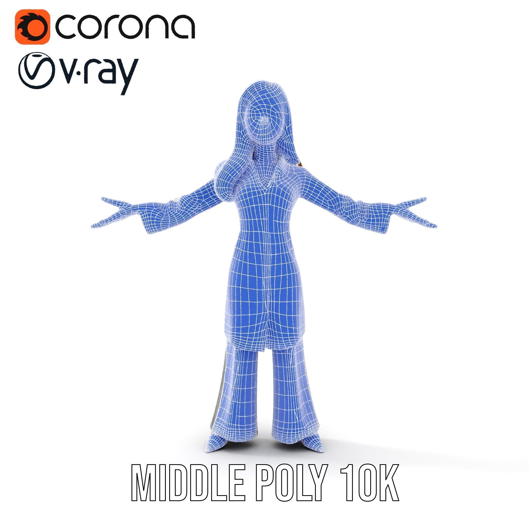 D Female Scientist Character Model Rigged and Animated Low-poly 3D model_34