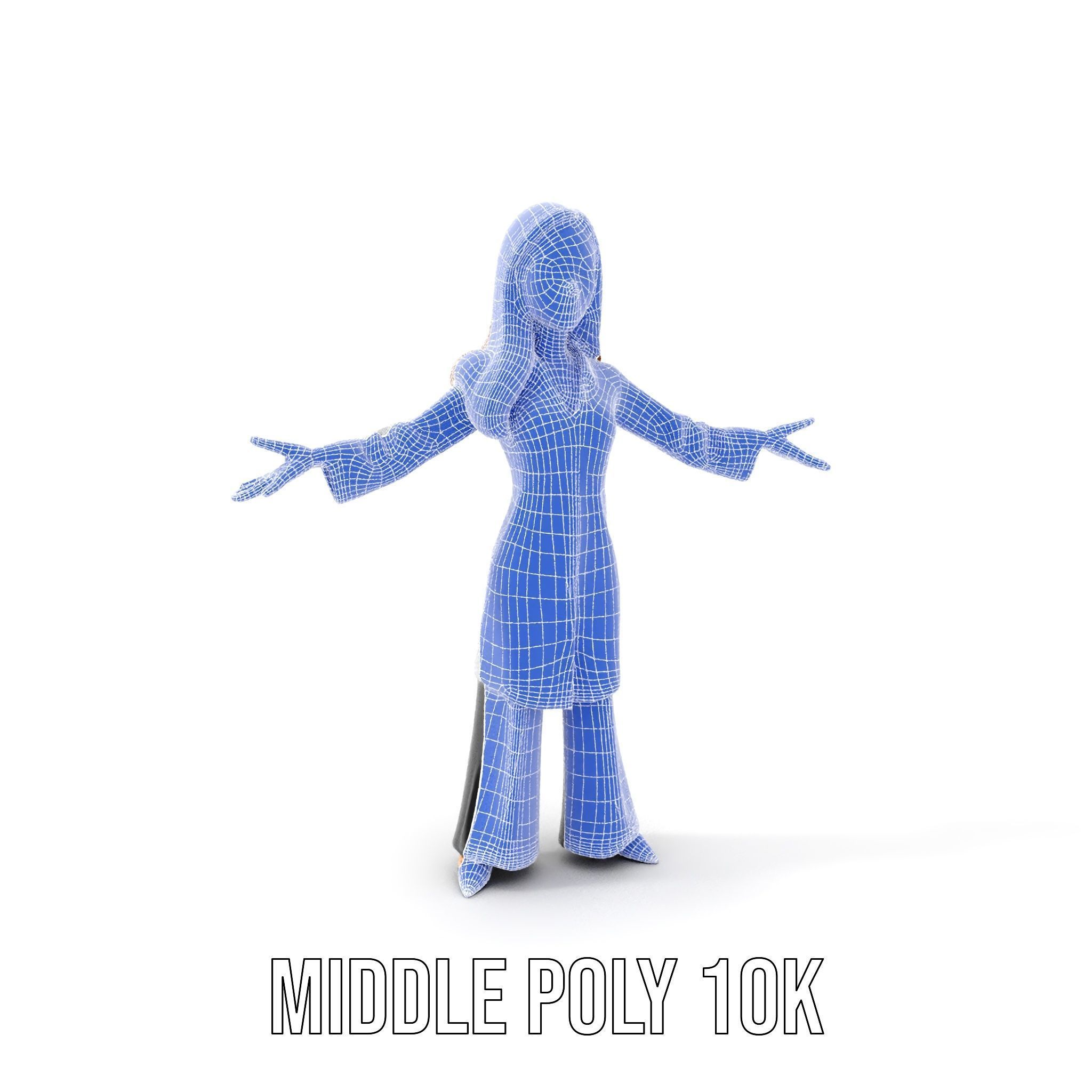 D Female Scientist Character Model Rigged and Animated Low-poly 3D model_22