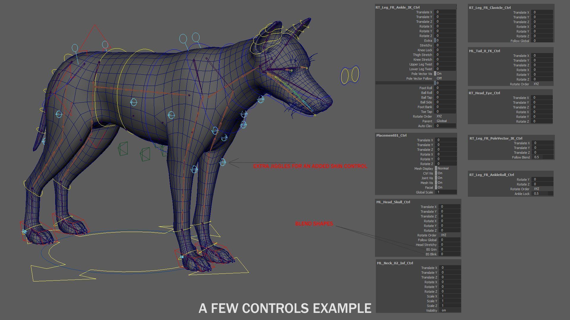 Wolf XGEN CORE RIG 3D model_23