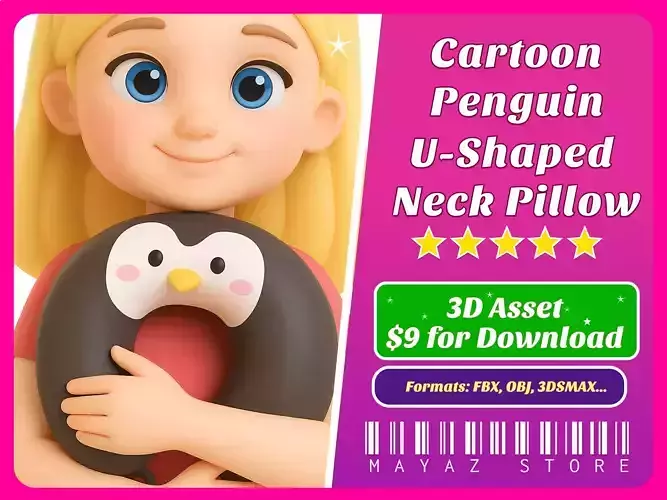 Cartoon Penguin U-Shaped Neck Pillow 