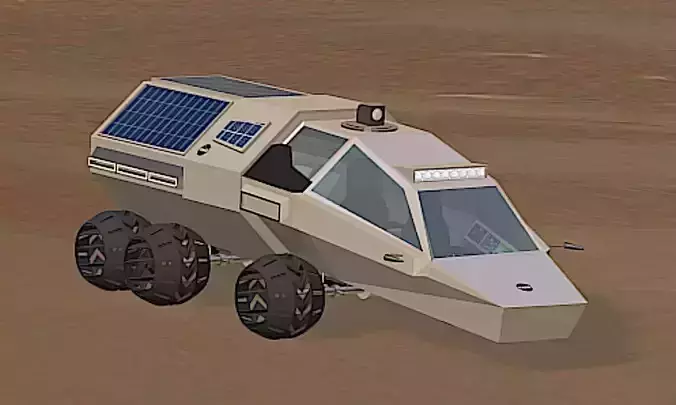 Mars Rover - Low Poly 3D Model 