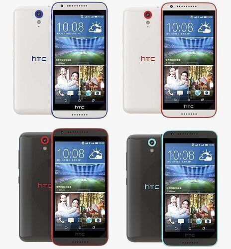 HTC Desire 820 Mini all color 3D model