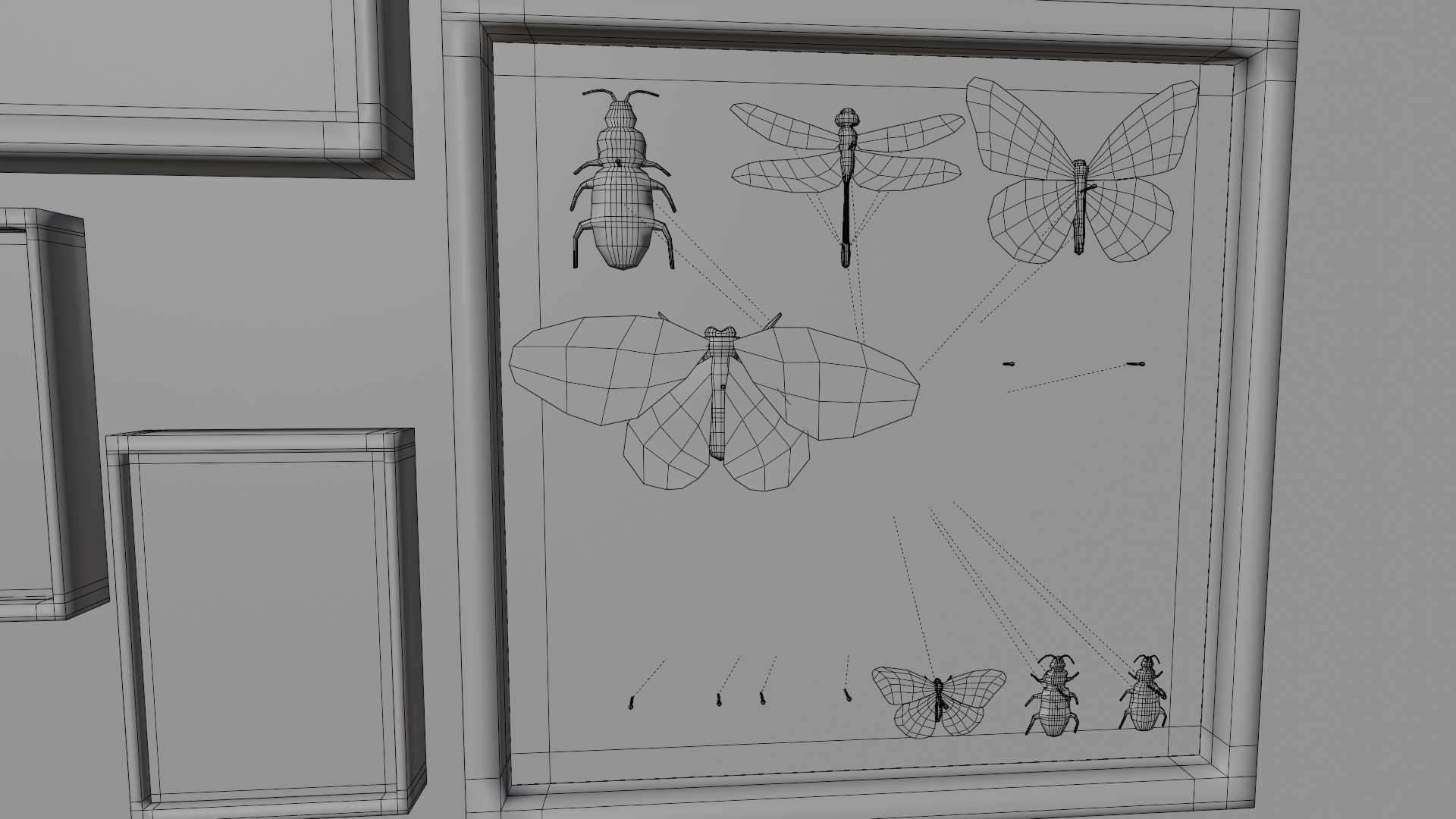 Gothic Room Desk Low-poly 3D model_11