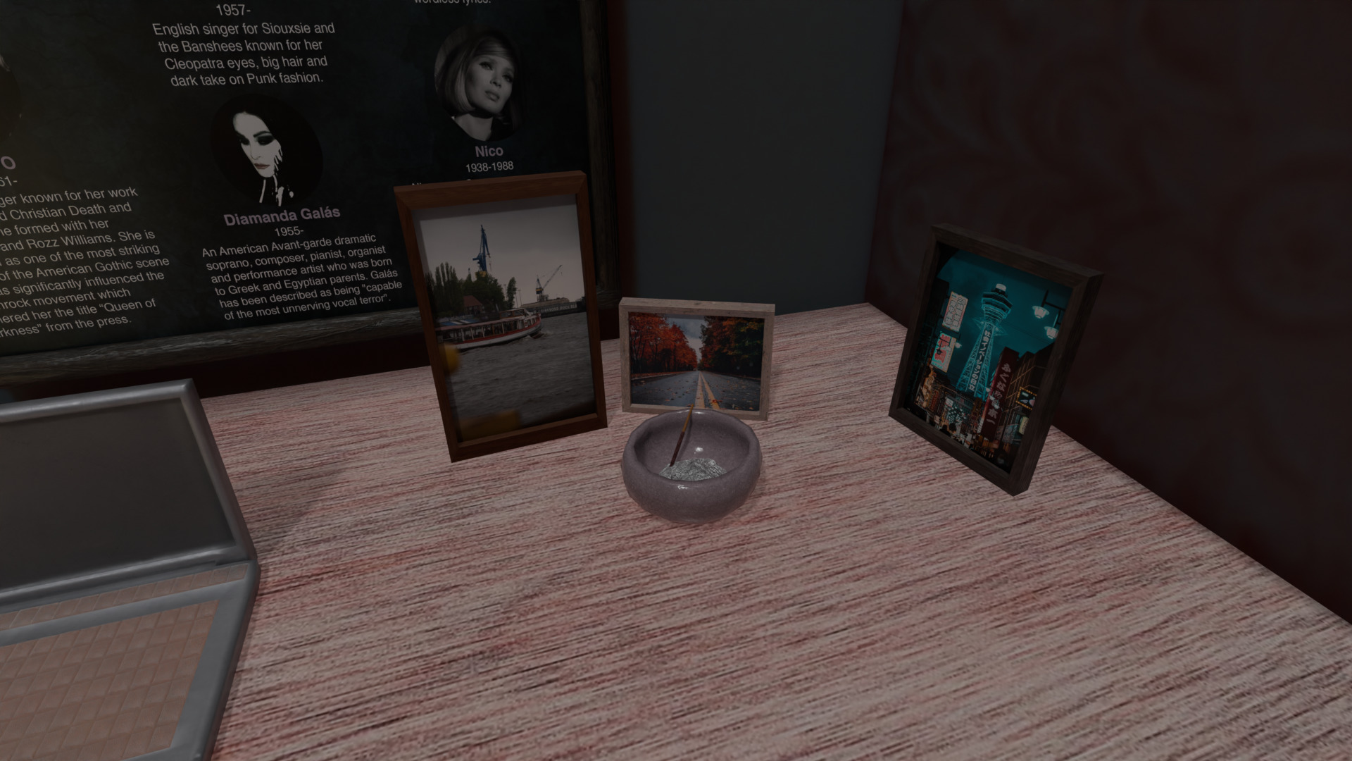 Gothic Room Desk Low-poly 3D model_10