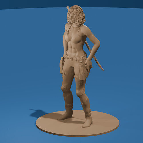 Bad Ass Assassin Babe 3D print model