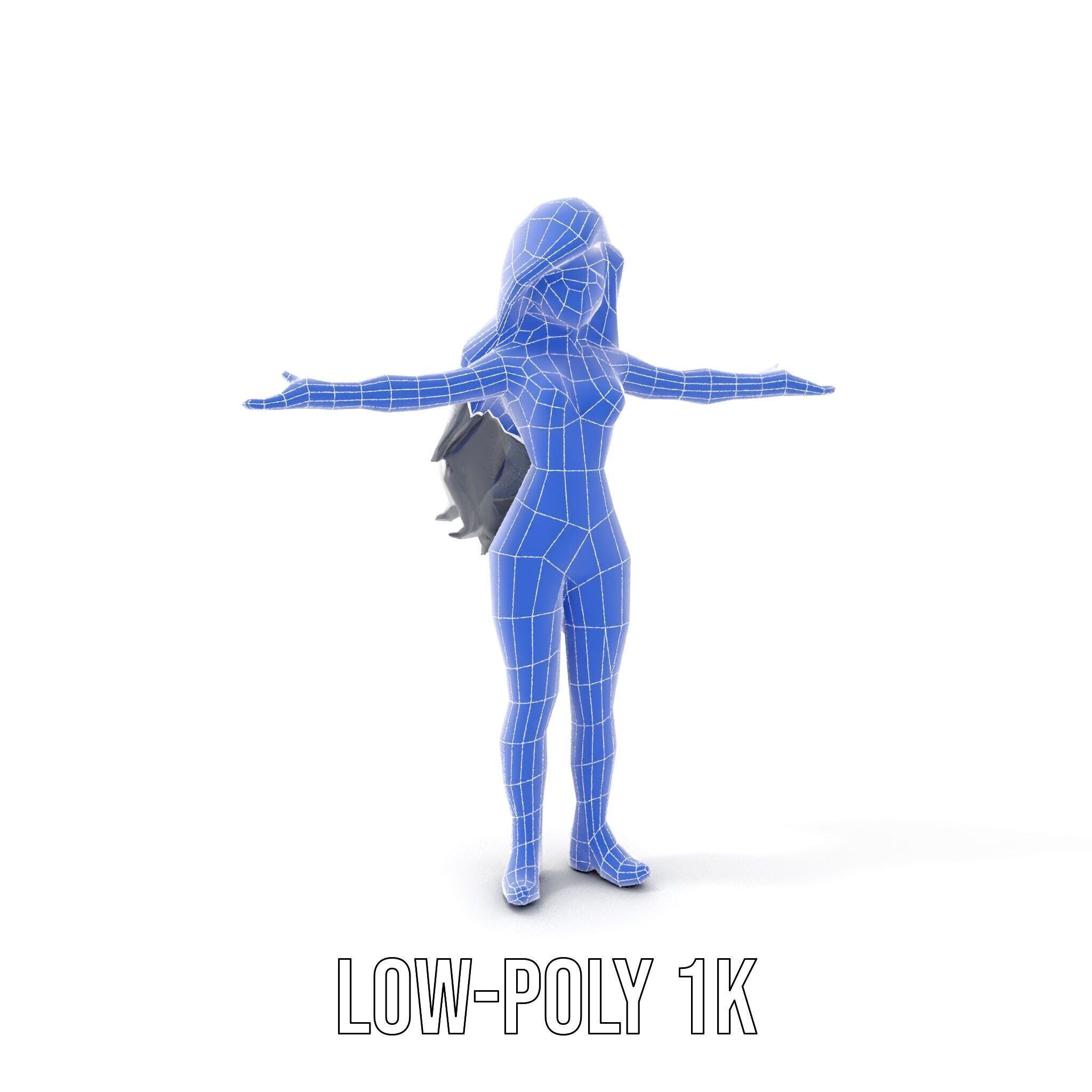 Stealth Agent in Black Catsuit Rigged and Animated D Model Low-poly 3D model_31