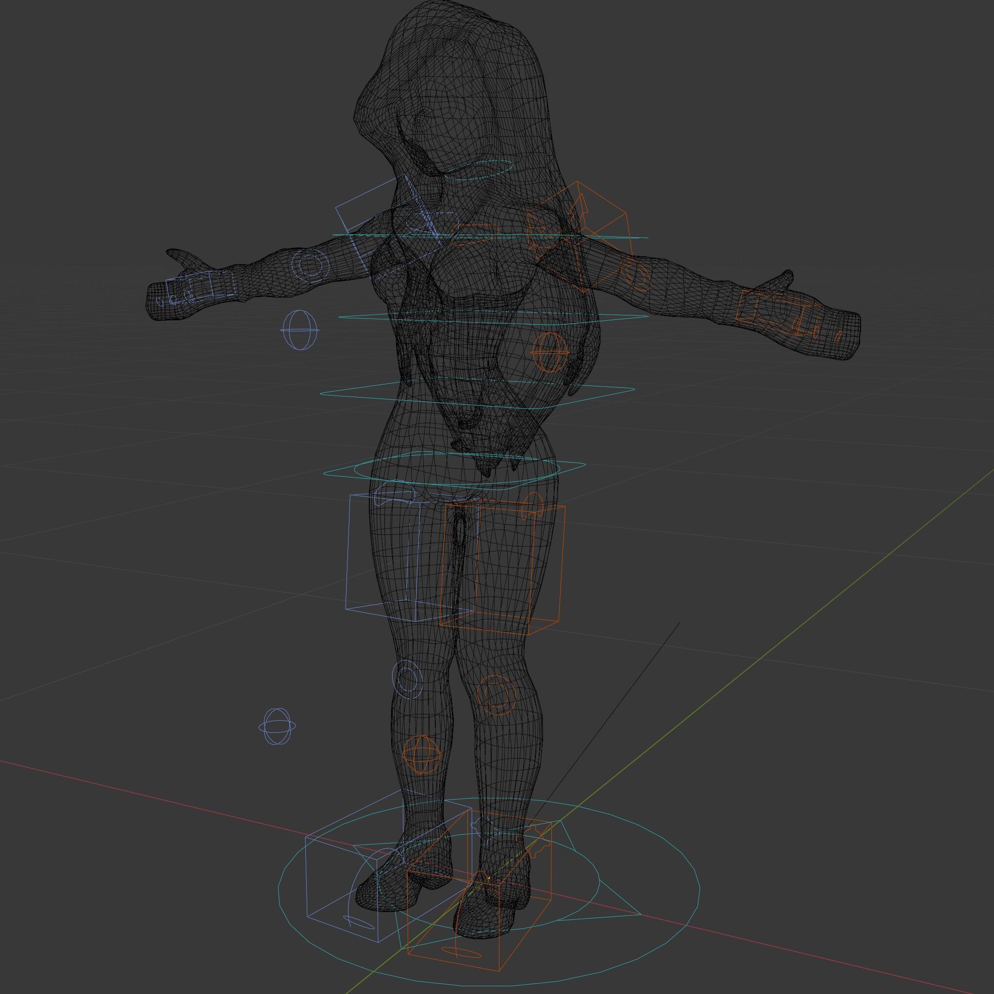 Stealth Agent in Black Catsuit Rigged and Animated D Model Low-poly 3D model_6