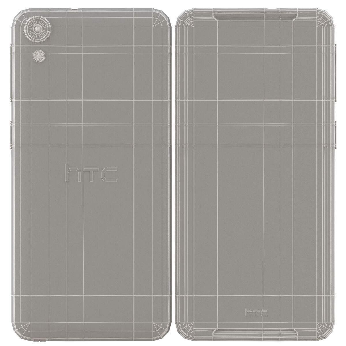 HTC Desire 628 Black And White 3D model_29