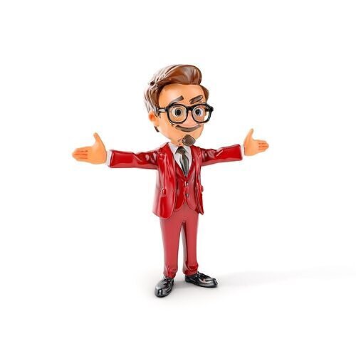 D Character Model Suited Gentleman  Rigged and Animated Low-poly 3D model
