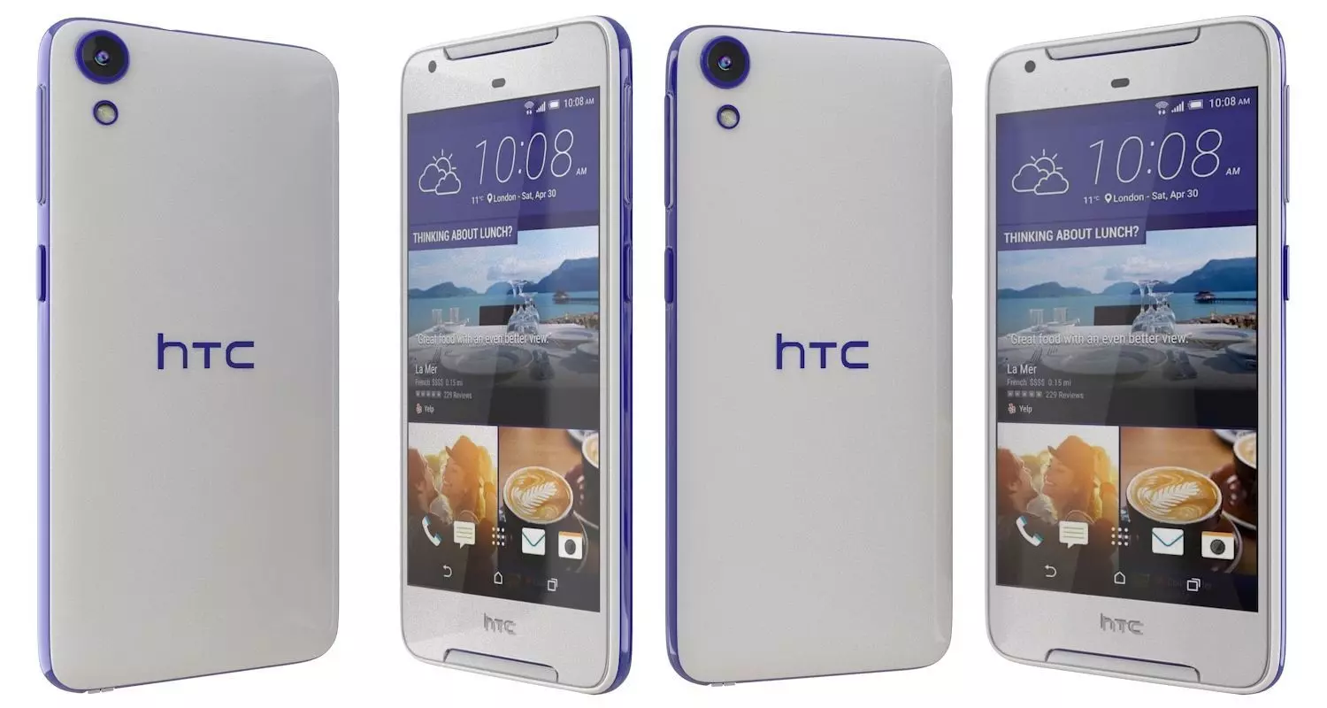 HTC Desire 628 White 3D model_0