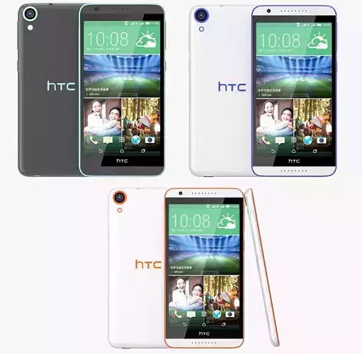 HTC Desire 820 3 color 3D model