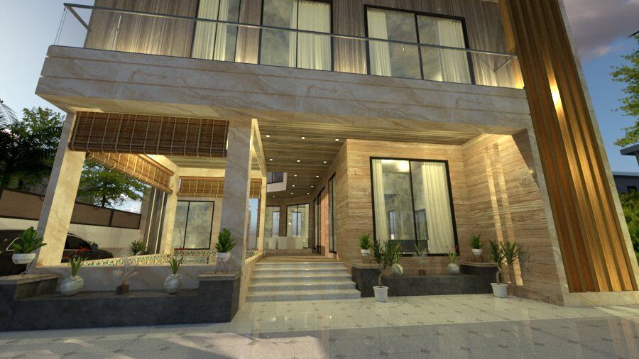 Contemporary House Design A40  DWG  SketchUp Model 3D model_3