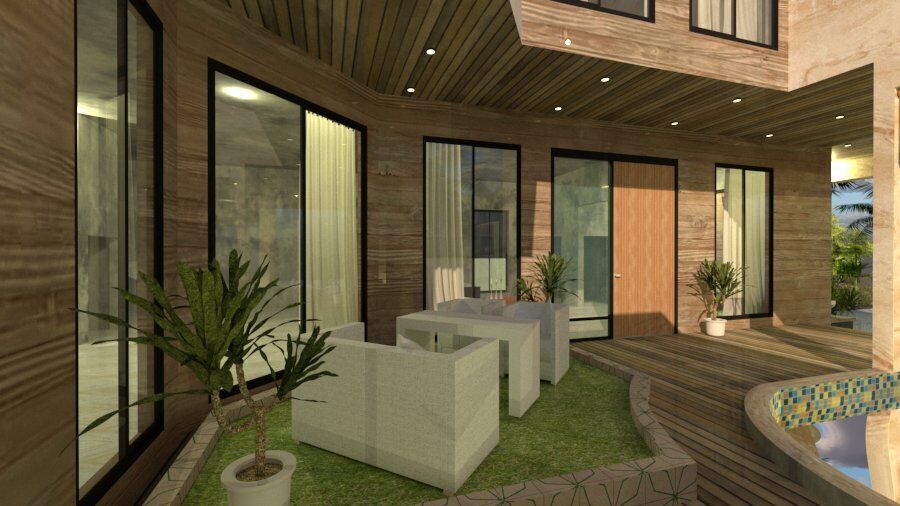 Contemporary House Design A40  DWG  SketchUp Model 3D model_4
