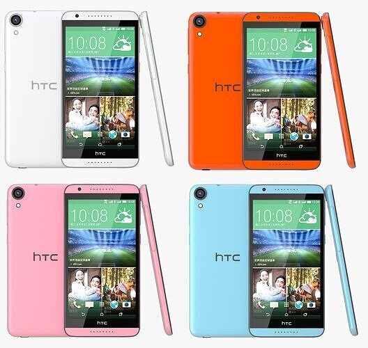 HTC Desire 820 4 color 3D model
