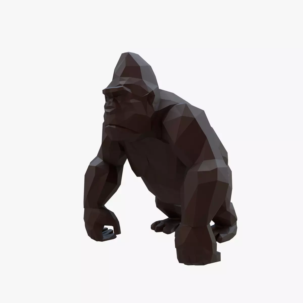 Gorilla low poly Low-poly 3D model_0