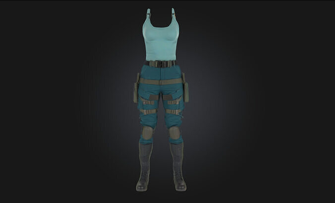 Survivor Outfit Post-Apocalyptic Apparel Model 3D model