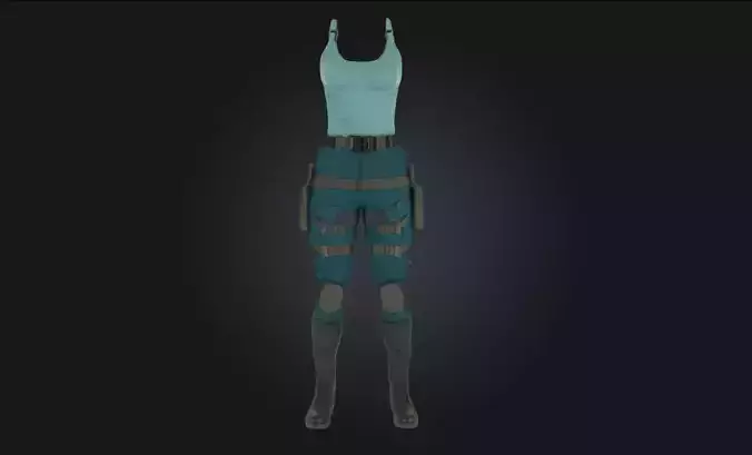 Survivor Outfit Post-Apocalyptic Apparel Model