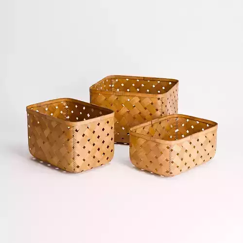 Bamboo Weave Basket Set