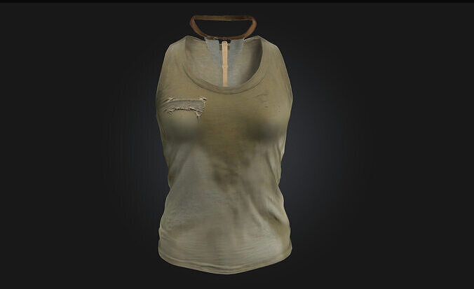 Tank Top with Necklace Casual Apparel Model for Lifestyle 3D model