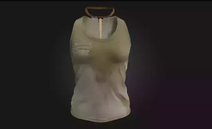 Tank Top with Necklace Casual Apparel Model for Lifestyle