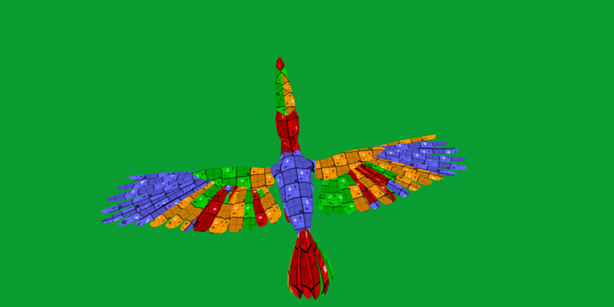 Rhinoceros Hornbill Bird Low-poly 3D model_45