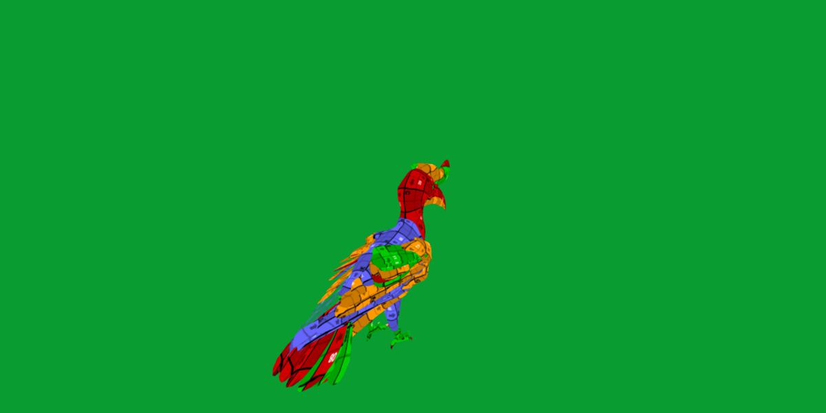 Rhinoceros Hornbill Bird Low-poly 3D model_21