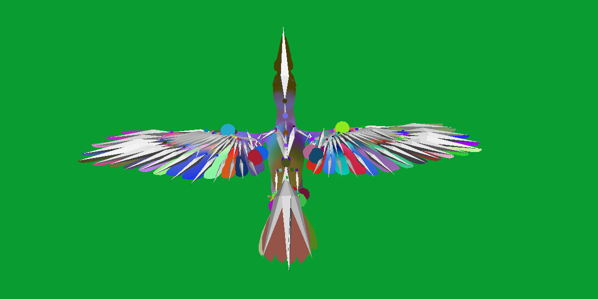 Rhinoceros Hornbill Bird Low-poly 3D model_12