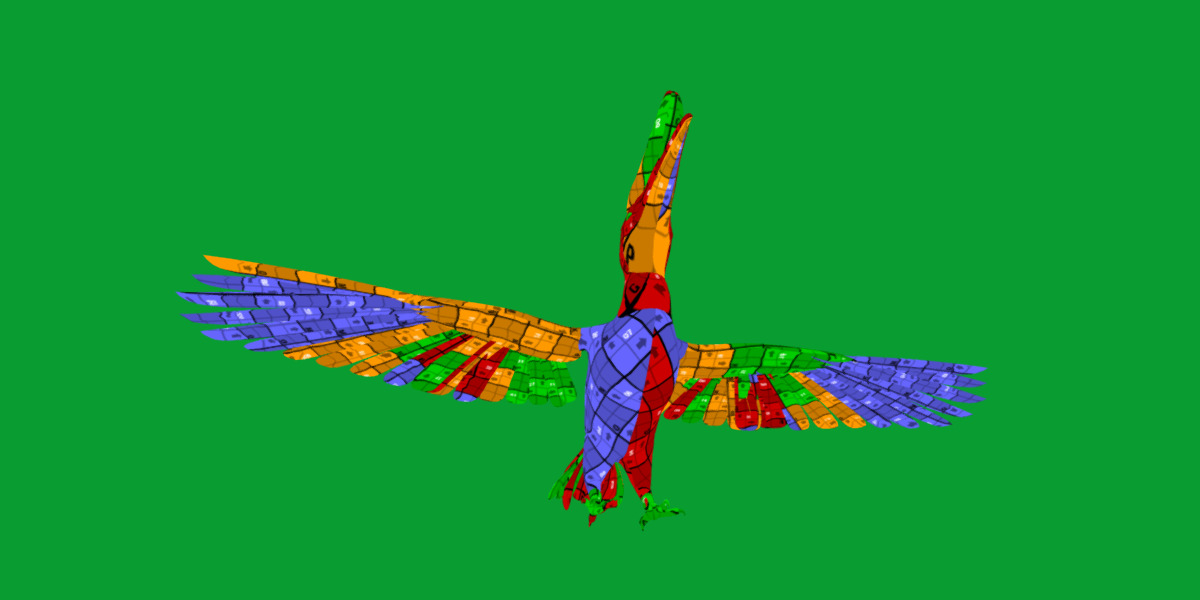 Rhinoceros Hornbill Bird Low-poly 3D model_32