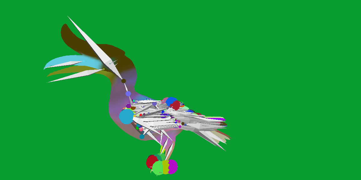 Rhinoceros Hornbill Bird Low-poly 3D model_9