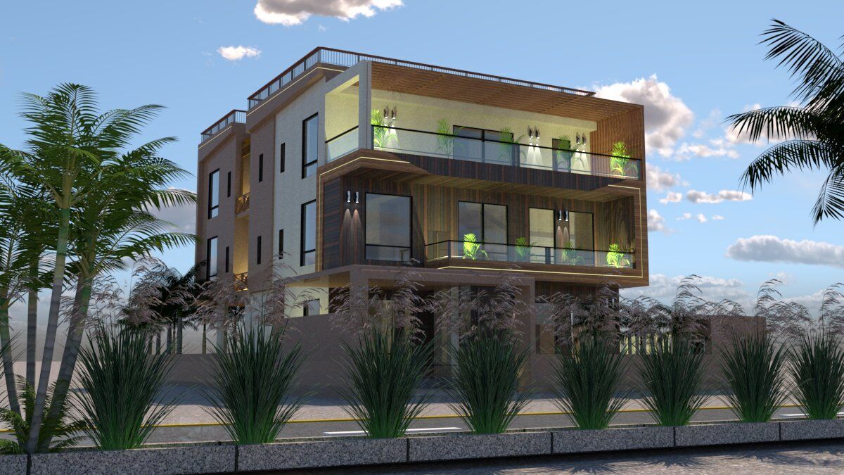 Luxury Villa Design A37 DWG SketchUp Model 3D model_1