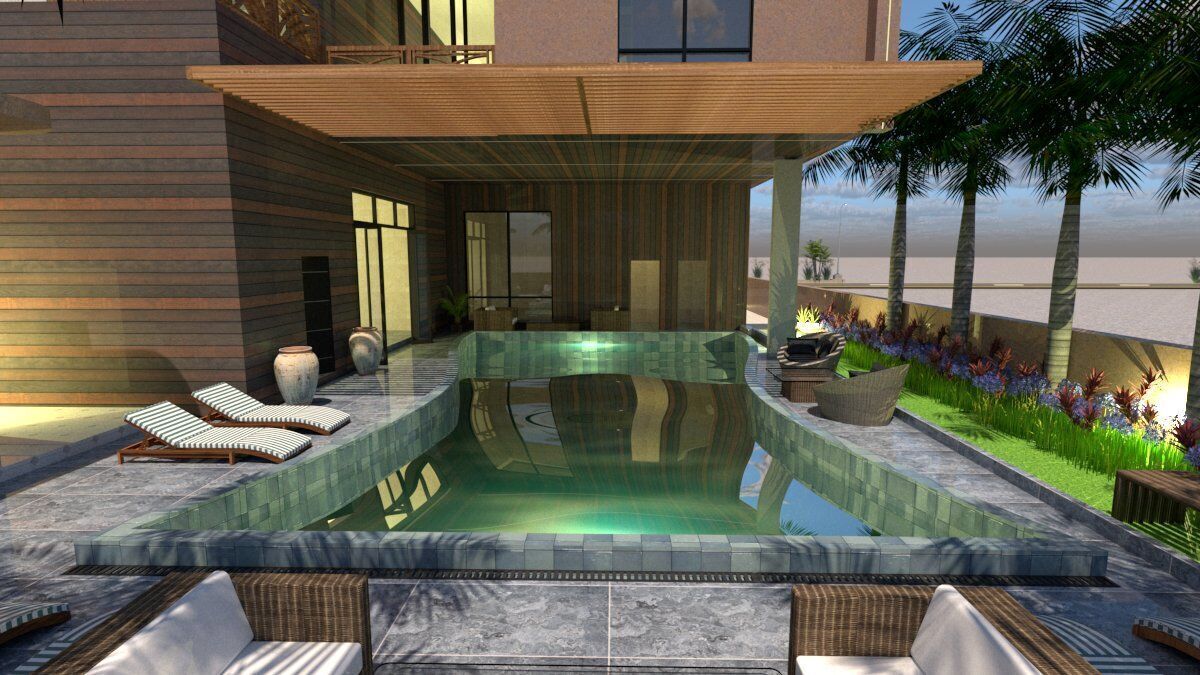 Luxury Villa Design A37 DWG SketchUp Model 3D model_7