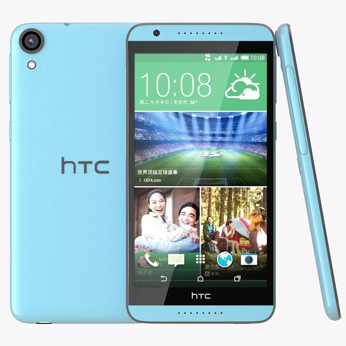 HTC Desire 820 sky blue 3D model_0