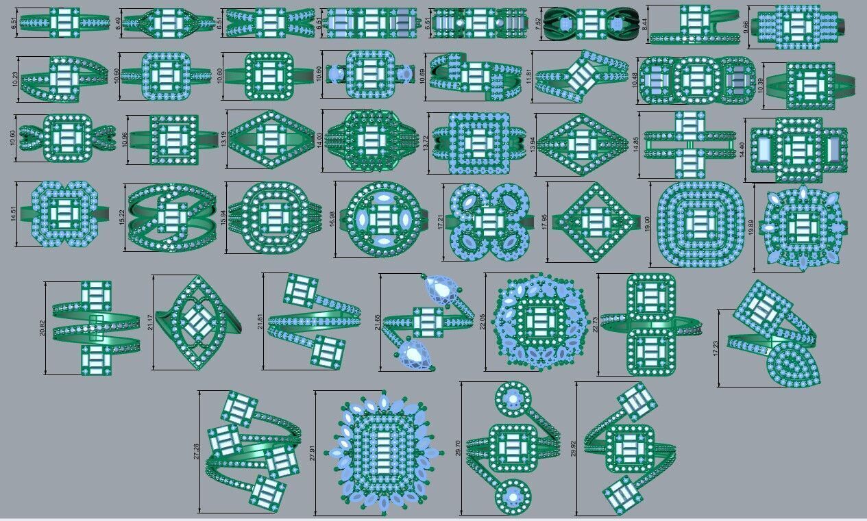 Jewelry Ring Collection 3D print model_44