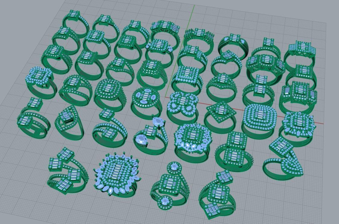 Jewelry Ring Collection 3D print model_45