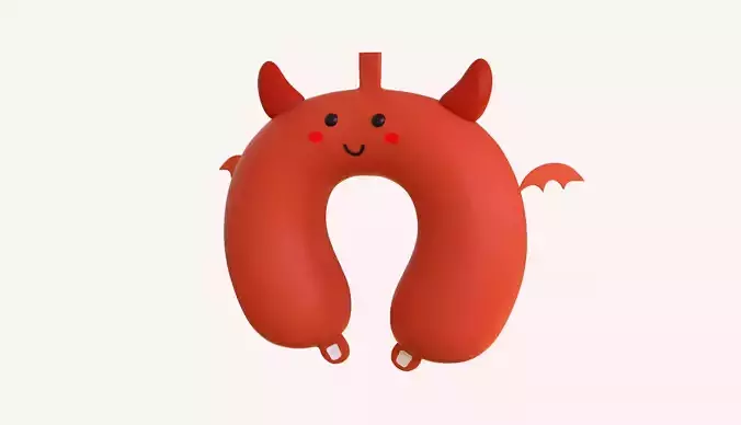 Cartoon Devil U-Shaped Neck Pillow