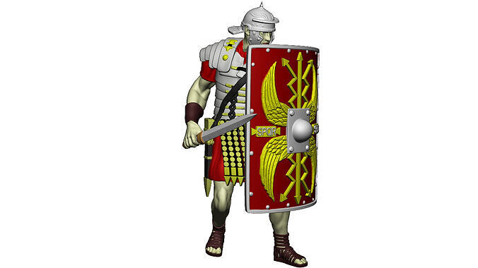 LEGIONARY TESTUDO 1 SWORD 3D print model